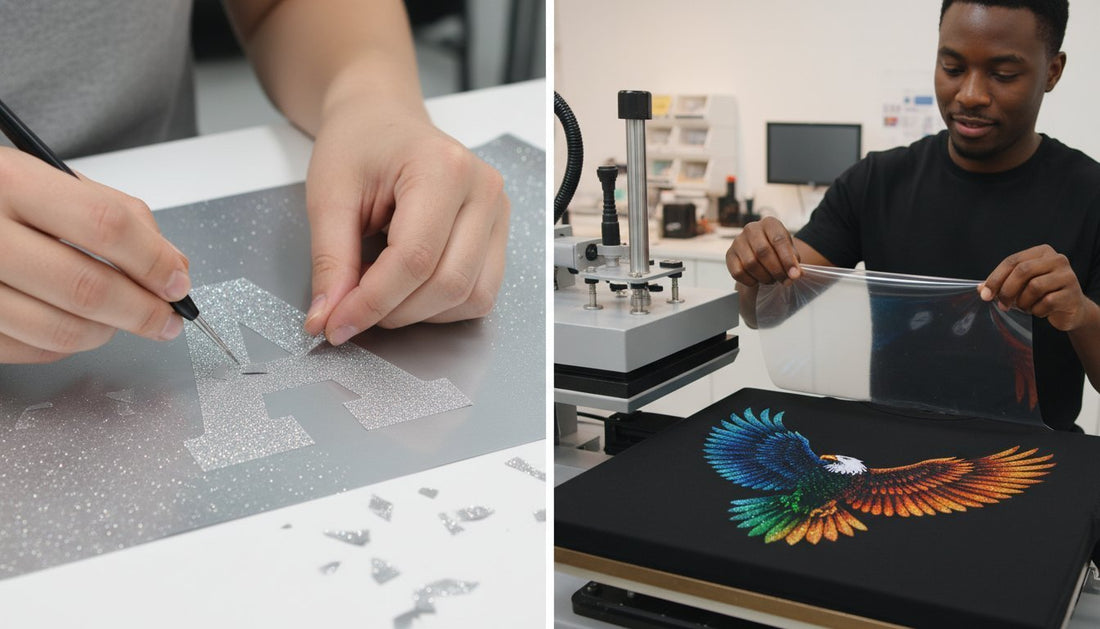 Glitter DTF Transfers vs Glitter Vinyl: The 2026 Professional Comparison - Transfers by MoreTranz