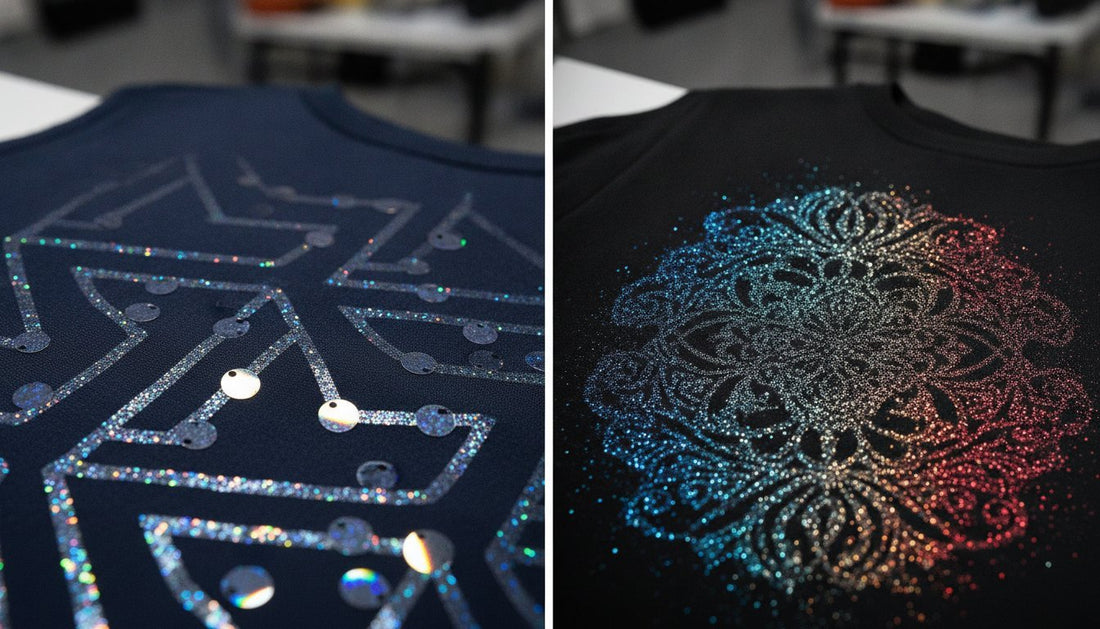 Spangle vs. Glitter DTF: The Professional Comparison for High-Impact Apparel - Transfers by MoreTranz