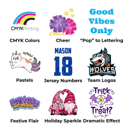 TrueColor® Glitter Gang Sheet Builder - Transfers by MoreTranz
